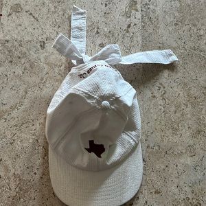 Lauren James seersucker Texas bow hat